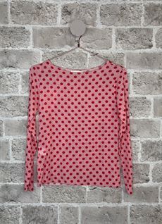 CABANA LIVING BLUSE, DOT CASH, ROSE/RED